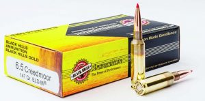 Black Hills Gold loads the 6.5 Creedmoor with the 147-grain Hornady ELD-M® bullet, as well as with a 143-grain ELD-M®.