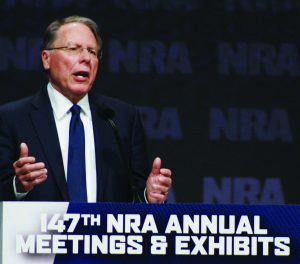 NRA Executive Vice President Wayne LaPierre addresses the 147th Annual Meeting of members. (Dave Workman photo) 