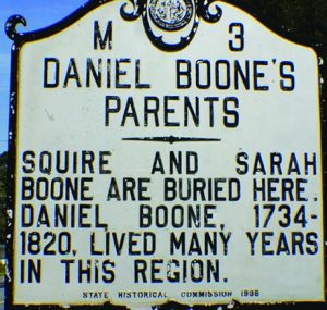 This is a photo of Daniel Boone’s parents’ grave site at Mocksville, NC.
