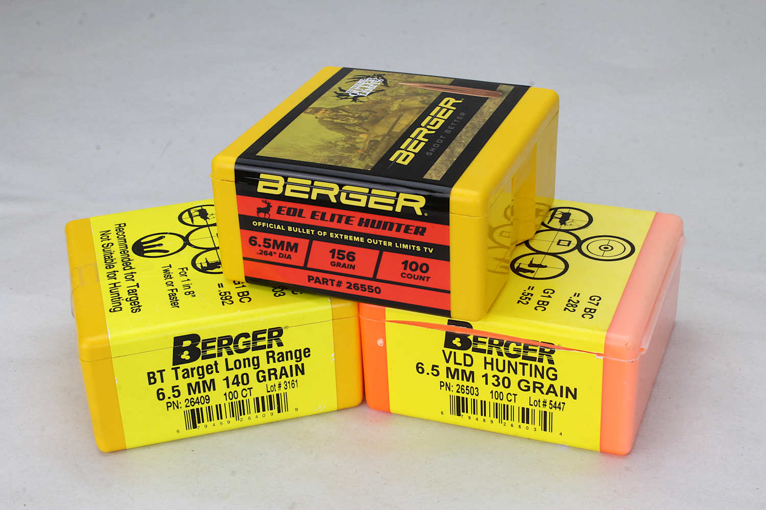 Berger Bullets  6.5 mm 156 Grain Extreme Outer Limits (EOL) Elite Hunter