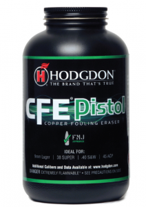 Hodgdon’s new CFE Pistol Powder is formulated to deter copper fouling.