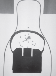Improper sight placement produced this grouping.