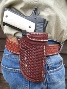 The Davis Leather Co. 453 Liberty holster carries well on the 1½-inch belt, and it looks good too.