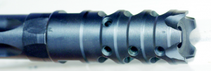 POF’s awesome muzzle brake; double up on the hearing protection when shooting under cover; as well as it works, it’s just as loud.